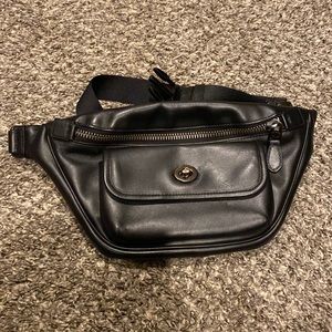 Coach leather cross body belt bag